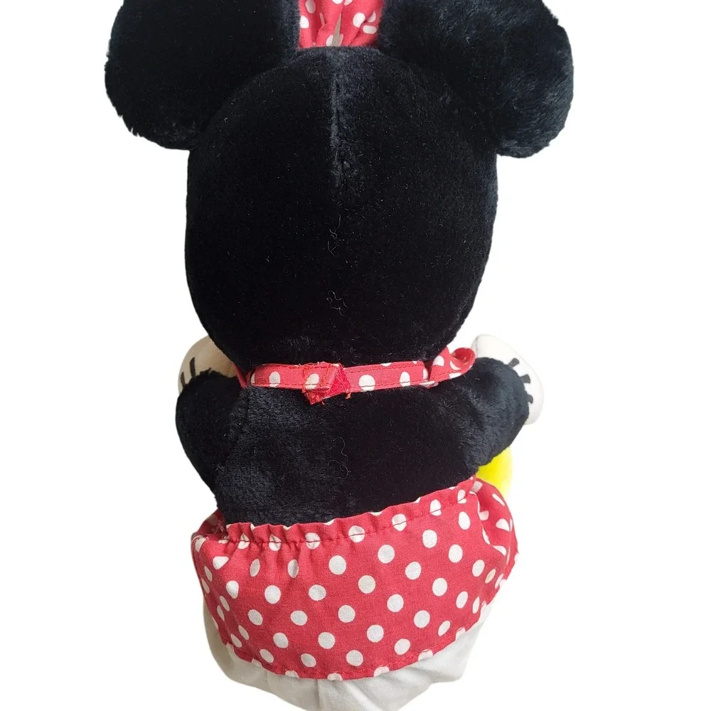Vintage Disneyland Walt Disney World Minnie Mouse Plush Polka Dot Dress Stuffed